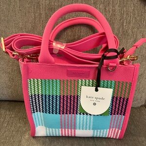 Kate Spade New York x Target Plaid Knit Crossbody Bag NWT